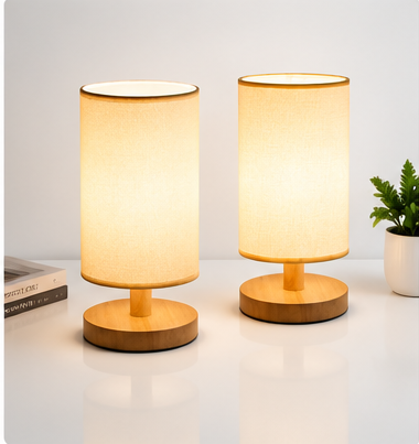 Nimanest Decor Linen Fabric Shade Table Lamp - Image 5