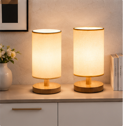 Nimanest Decor Linen Fabric Shade Table Lamp - Image 3