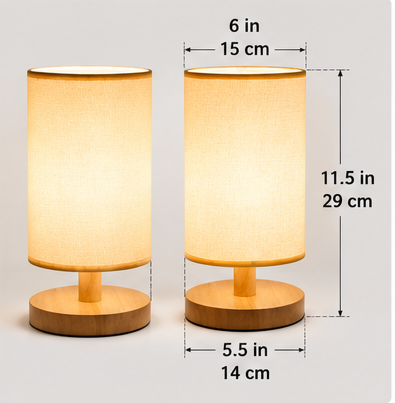 Nimanest Decor Linen Fabric Shade Table Lamp - Image 2
