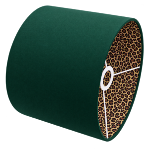 Nimanest Decor Lampshade | Retro Green Drum Leopard TC Fabric