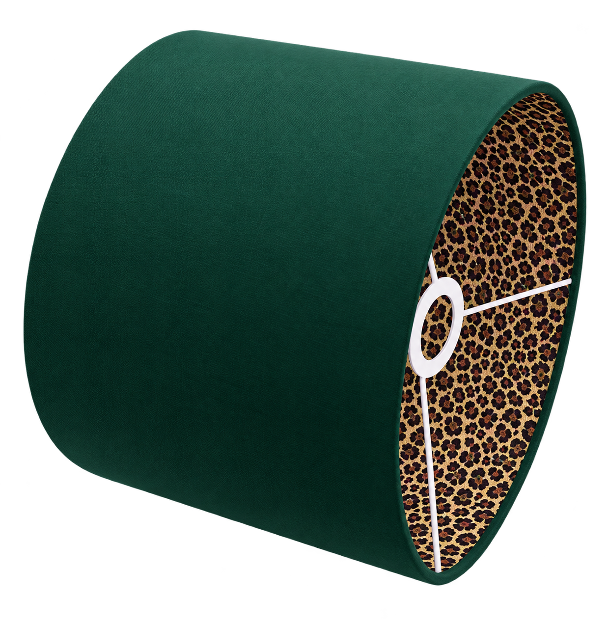Nimanest Decor Lampshade | Retro Green Drum Leopard TC Fabric