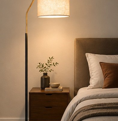 Nimanest Decor Floor Lamp | Fabric Coffee Table Floor Light - Image 4