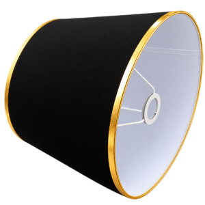 OEM Customized Black Gold Line Empire Fabric Lampshade 1