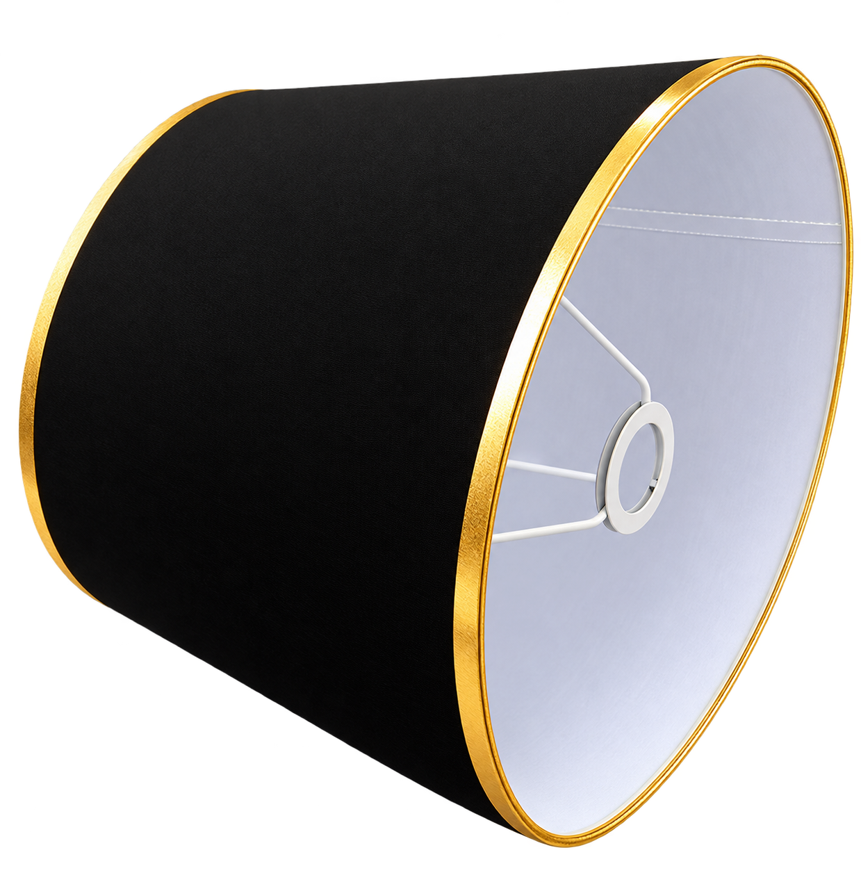 OEM Customized Black Gold Line Empire Fabric Lampshade 1