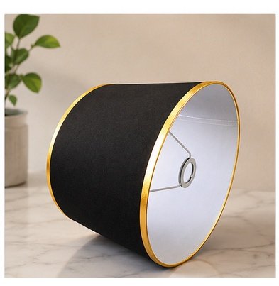 OEM Customized Black Gold Line Empire Fabric Lampshade variation_1_393x403
