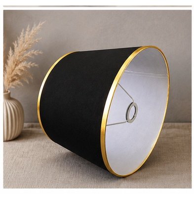 OEM Customized Black Gold Line Empire Fabric Lampshade variation_3_393x403