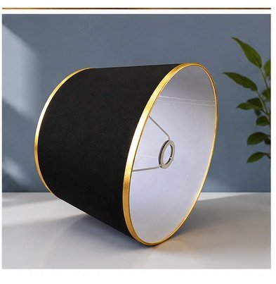OEM Customized Black Gold Line Empire Fabric Lampshade variation_4_393x403