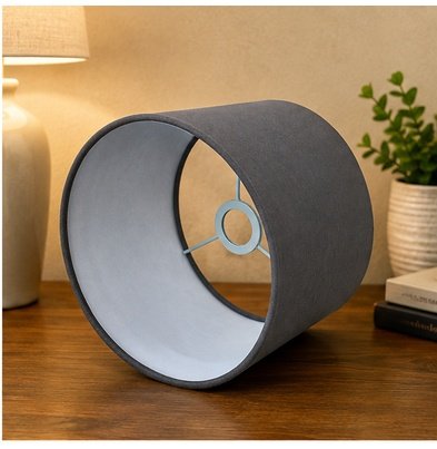 Nimanest Decor Lampshade | Grey Linen Fabric Table Lamp Lampshade - Image 3