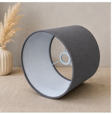 Nimanest Decor Lampshade | Grey Linen Fabric Table Lamp Lampshade - Image 4