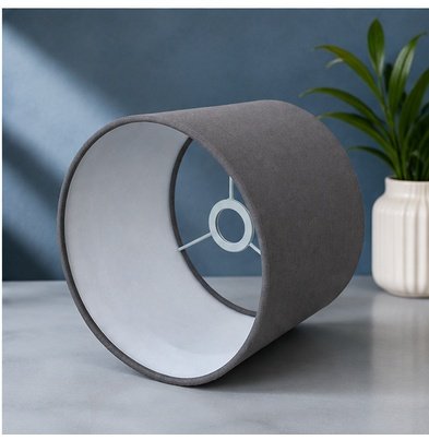 Nimanest Decor Lampshade | Grey Linen Fabric Table Lamp Lampshade - Image 5