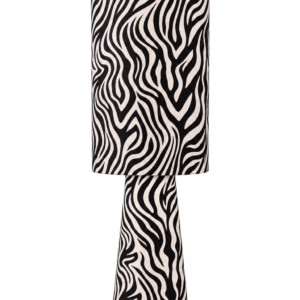Zebra Elegance Floor Lamp | Black & White Printed Fabric Shade – Nimanest